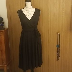 Women's Black Wrap Dress